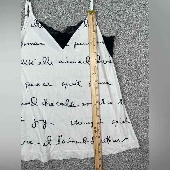 Soma 2 pc V-Neck Cami & Shorts Pajama Set Cream
Black Script Womens Size XS - Picture 7 of 11